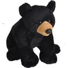 Image de Pluche knuffel Zwarte beer van ongeveer 20 cm met echt geluid - Speelgoed knuffelbeesten