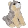 Image de Wild Republic Knuffel Wolf - met geluid - 20 cm - pluche - knuffeldier