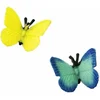 Image de Safari Lucky Mini's/ geluksmini's  Vlinders 2,5 Cm Blauw/geel  10 stuks