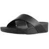 Image de FitFlop Lulu Cross Slide Sandals Leather Dames Sandalen - Zwart