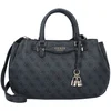 Image de GUESS Handtas Schoudertas Katya Girlfriend Satchel Coal Logo Donkergrijs