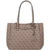 Image de GUESS Handtas Schoudertas Katya Multi Comp Tote Latte Logo Lichtbruin