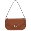 Image de GUESS schoudertas Dea Flap Shoulder Bag Cognac bruine