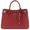 Image de GUESS handtas schoudertas Gregoria Large Girlfriend Satchel Red donkerrood