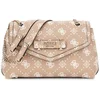 Image de GUESS schoudertas Silia Convertible Xbody Flap Bag Biscotti Logo Taupe