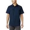 Image de Short Sleeve Button-Up Casual Shirt with Pockets - Blue
