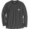 Image de Carhartt Damen Longsleeve Force Flex Pocket T-Shirt L/S Carbon Heather-XL