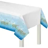 Image de AMSCAN - Kunststof tafelkleed oh baby blauw en goud 137 x 259 cm voor babyshower