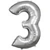 Image de Amscan Folieballon Cijfer 3 Junior 53 X 88 Cm Zilver