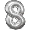 Image de Amscan Folieballon Cijfer 8 Junior 53 X 83 Cm Zilver