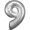 Image de Amscan Folieballon Cijfer 9 Junior 63 X 86 Cm Zilver