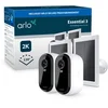 Image de Arlo Essential3 2K beveiligingscamera & zonnepanelen - 2-PACK