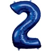 Image de Amscan Folieballon 50 X 88 Cm Nummer 2 Blauw