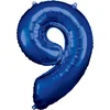 Image de Amscan Folieballon 63 X 86 Cm Nummer 9 Blauw