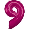 Image de Amscan Folieballon 63 X 86 Cm Nummer 9 Roze