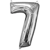 Image de Amscan 9909675, Speelgoed ballon, Folie, Zilver, Cijfer 7