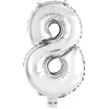Image de Amscan 9909676, Speelgoed ballon, Folie, Zilver, nummer 8