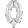 Image de Amscan Folieballon Cijfer 0 35 Cm Zilver