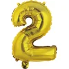 Image de Amscan Folieballon Cijfer 2 35 Cm Goud