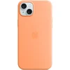Image de Apple Siliconenhoesje met MagSafe geschikt voor iPhone 15 Plus Silicone - Orange Sorbet