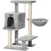 Image de Krabpaal voor Katten, Kleine Kattenboom, 84 cm, Lichtgrijs