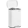 Image de SONGMICS Prullenbak - 50 Liter - Pedaal Emmer - softclose - hoogte 65.7 cm - met binnenemmer - wit