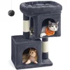 Image de Feandrea Klimboom Kleine, 67 cm Kattenboom, Kattenhuis voor Kitten tot 3 kg, Groot Platform, Sisalstammen, Rookgrijs PCT611G01
