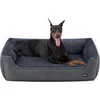 Image de Hundebett mit erhöhten Ränder 120 x 90 x 30 cm dunkelgrau