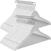 Image de Massief houten kledinghangers - 44,5 x 1,2 x 23 cm - Wit
