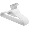 Image de Kledinghanger - set van 20 stuks - wit - fluweel - 360 graden draaibaar