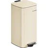 Image de Songmics - pedaalemmer - prullenbak - vuilnisbak   30 liter   softclose - metaal   Zandbeige