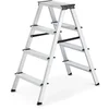 Image de SONGMICS - Huishoudtrap - Ladder - Aluminium Trapladder - 4 Antislip Treden - Opvouwbaar - Max 150 kg