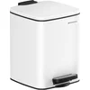 Image de SONGMICS prullenbak 6 liter   afvalbak badkamer / toilet   softclose afvalemmer   wit