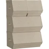 Image de Opbergdoos met deksel, set van 4 kledingkastorganizer, stapelbaar, vouwdoos met magneetsluiting, stoffen dozen opslag voor kleding, boeken, zandbeige