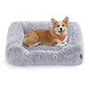 Image de Feandrea Hondenbed, Hondenkussen, 91 x 68 x 18 cm, Hondenmand, Zachte vulling, Hondensofa, Opstaande randen, Afneembare en machinewasbare hoes, Antislip, Ombre Grijs PGW272G01