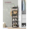 Image de 7 Level smalle schoenplank - schoenopslageenheid - Bruin schoenrek - Space -reddend ontwerp - 30 x 26,4 x 110,4 cm
