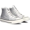 Image de Converse Chuck Taylor All Star Hi Sneakers Dames - Leren Sneaker - Zilver - Maat 36