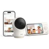 Image de eufy Babyfoon C10 - 2K HD Camera - 4.5" Scherm - Pan & Tilt - Nachtzicht - Wi-Fi of Zonder Wi-Fi - 12 Uur Batterij - Beweging - Huilen & Geluid Detectie - Temperatuur Alarm - 2 - Weg Praten - VOX