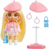 Image de Barbie Extra Mini Mini's Pop - 8.3 cm groot - Super Cute - Inclusief Standaard - Met baret