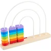 Image de Fisher-Price houten telraam regenboog educatief speelgoed.