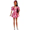 Image de Barbie Deluxe Stijl Pop - Metallic Koraalroze Jurk met bellenzoom