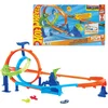 Image de Hot Wheels Stuntbanen Snelle Lanceringscycloon Baanset en metalen speelgoedauto