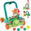 Image de Fisher-Price Moves with You Schildpad Loopwagentje - duw- en activiteitenspeeltje met 5 Ballen
