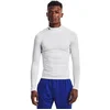 Image de Under Armour UA HG Heatgear Armour compressie Mock Long Sleeve Heren Sportshirt - White - Maat XL