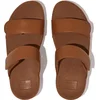 Image de FitFlop Lulu Adjustable Leather Slides Dames Slippers - Light Tan