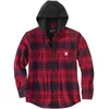 Image de Carhartt Jacke Flannel Fleece Lined Hooded Shirt Jac Oxblood-L