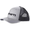 Image de carhartt CANVAS MESH-BACK LOGO GRAPHIC CAP ASPHALT BLACK