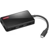 Image de Lenovo GX91M73945 laptop dock & poortreplicator Bedraad USB 3.2 Gen 1 (3.1 Gen 1) Type-C Zwart