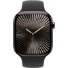 Image de Apple Watch Series 10 - Wifi + 4G - 42mm - Slate Titanium Case met Zwart Sportbandje - M/L