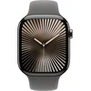 Image de Apple Watch Series 10 - Wifi + 4G - 46mm - Natural Titanium Case met Stone Grey Sportbandje - S/M